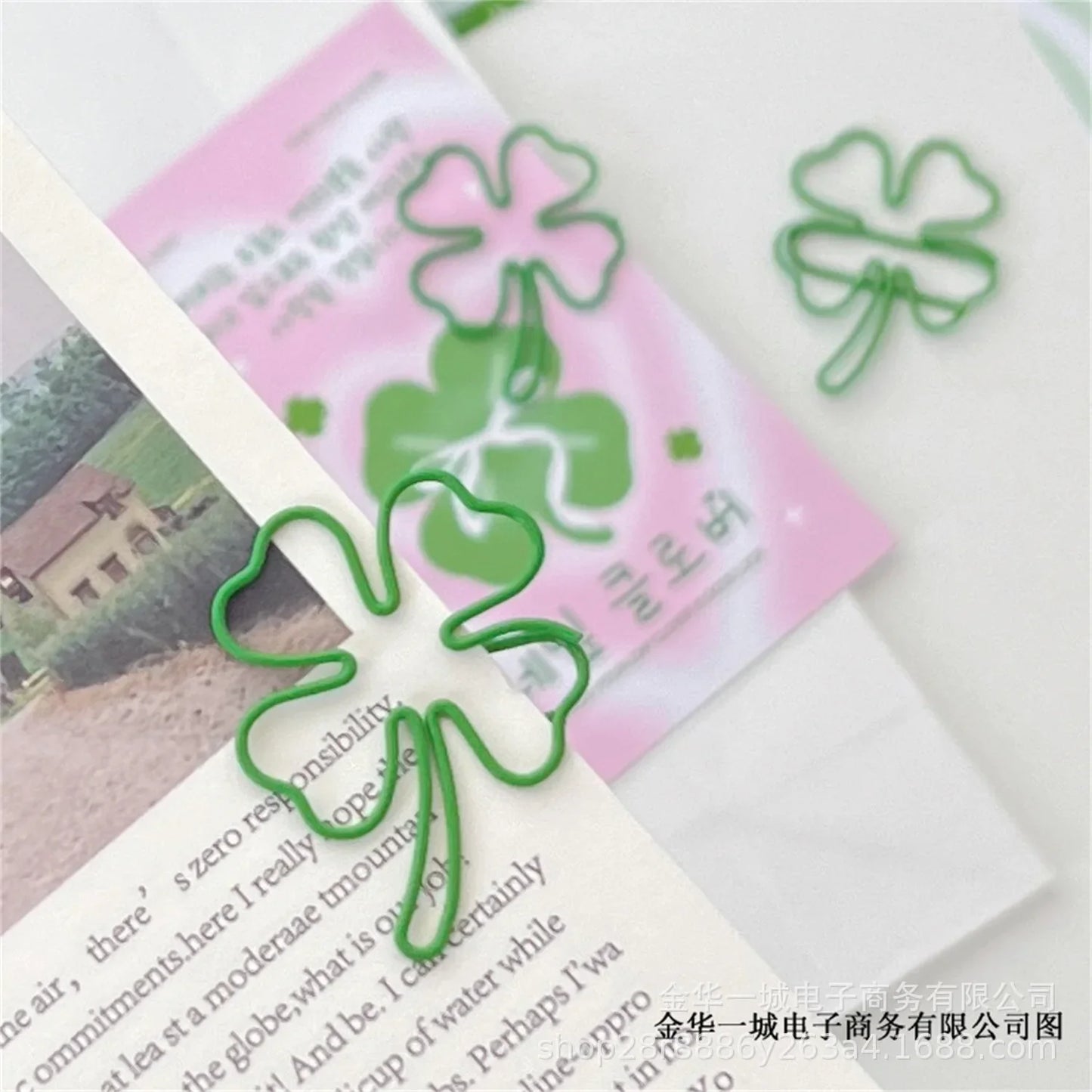 Four-Leaf Lucky Clover Paper Clips