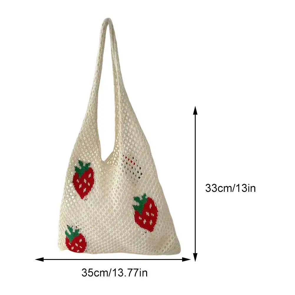 Berry Sweet Crochet Tote Bag