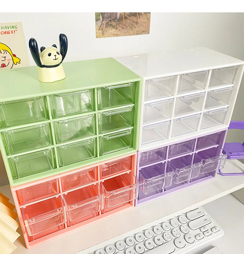 Pretty Pastel Storage 9 Grid Cubes Storage Drawers