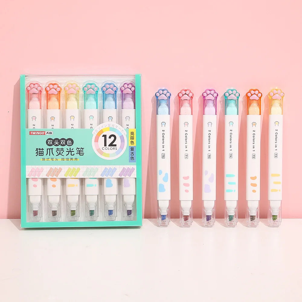 Kitty Paw Pop Duo Highlighter Pens