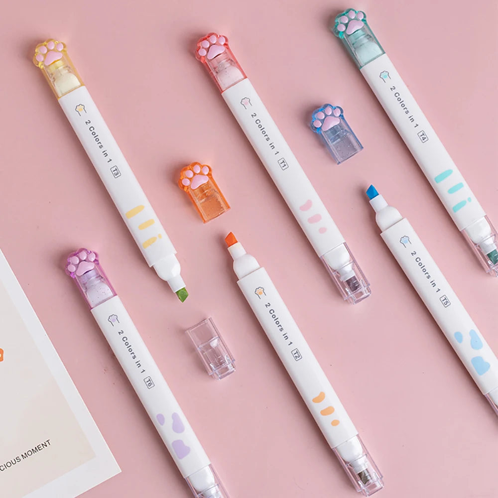 Kitty Paw Pop Duo Highlighter Pens
