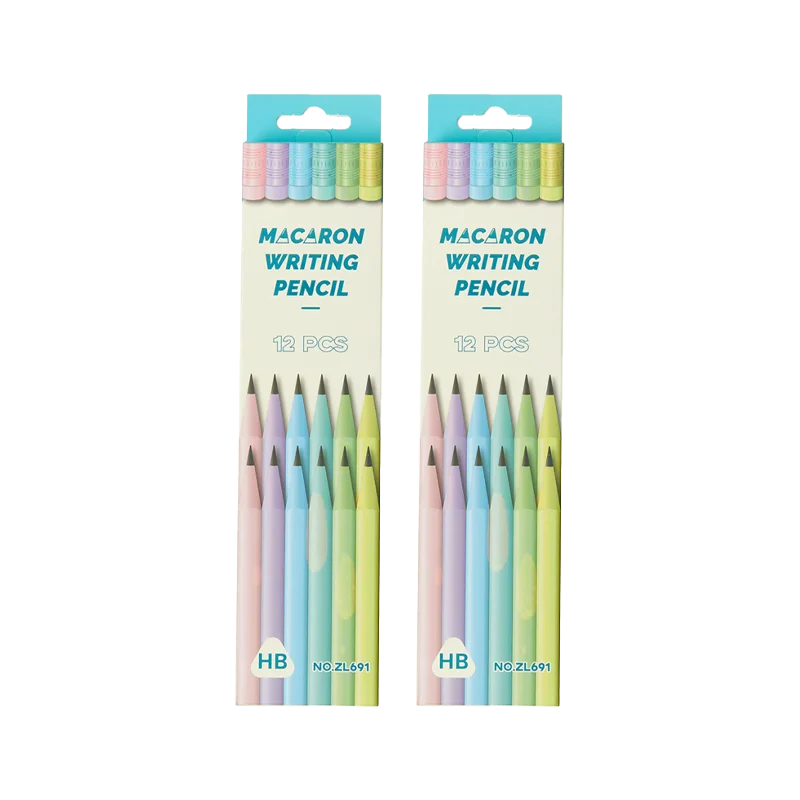 Sweet Macaron HB Pencil Set