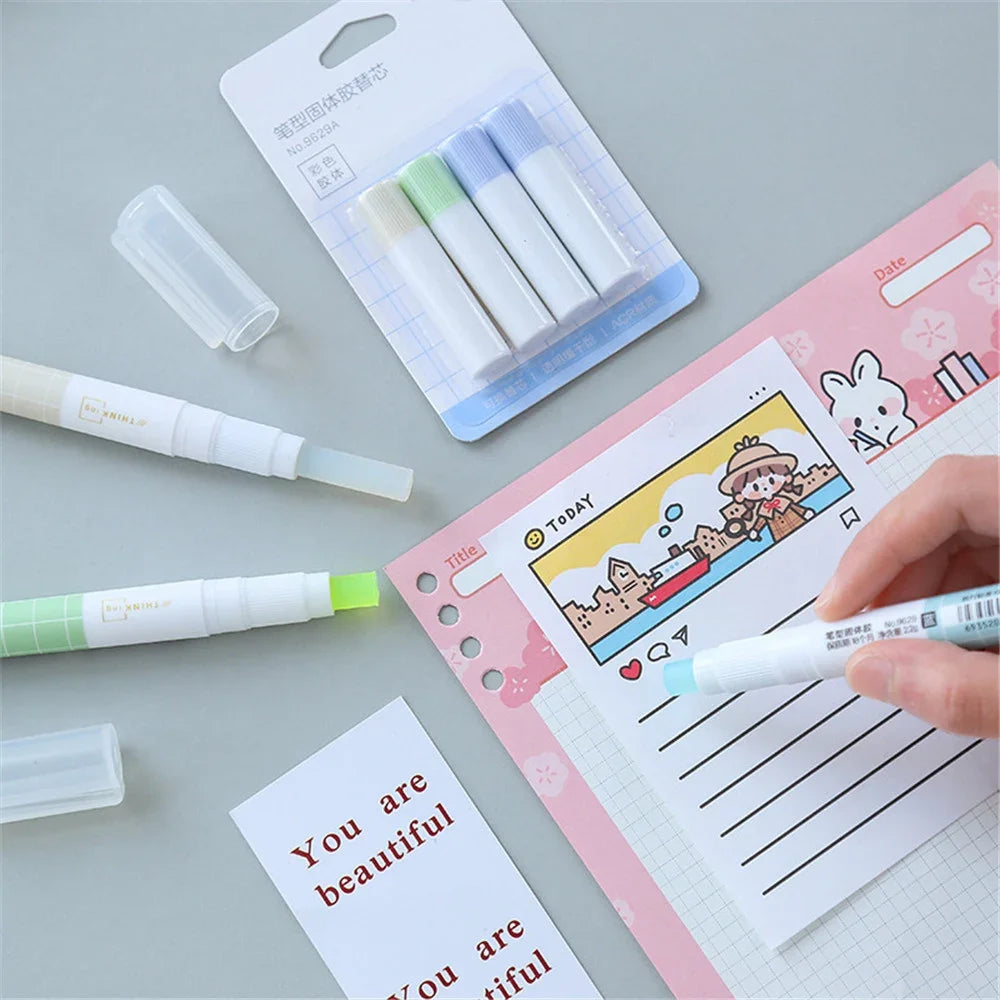 Checkered Bliss Quick-drying Glue Stick Pen
