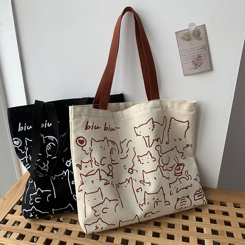 Meow & Friends Tote Canvas Tote Bag