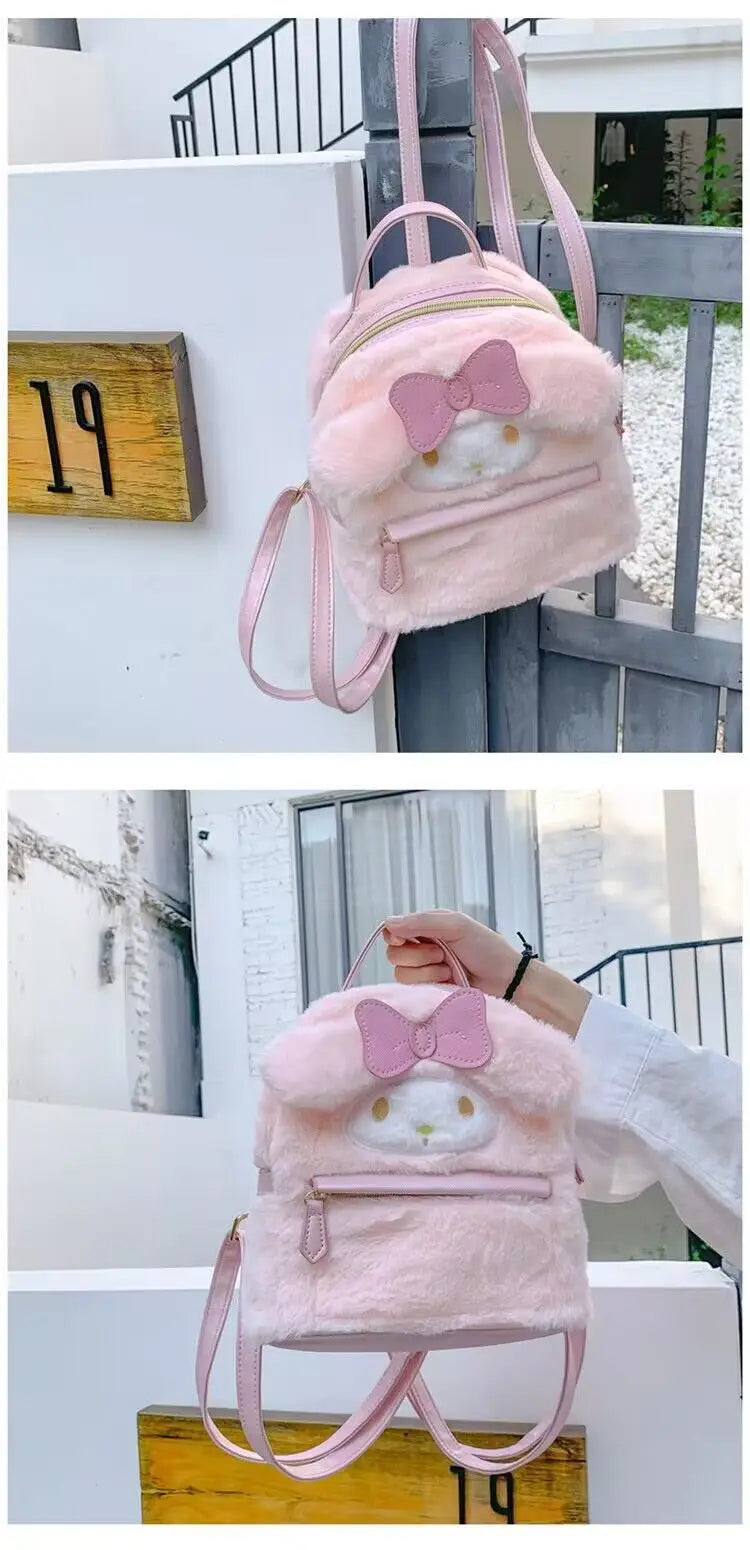 Fluffy Bloom Plush Backpack