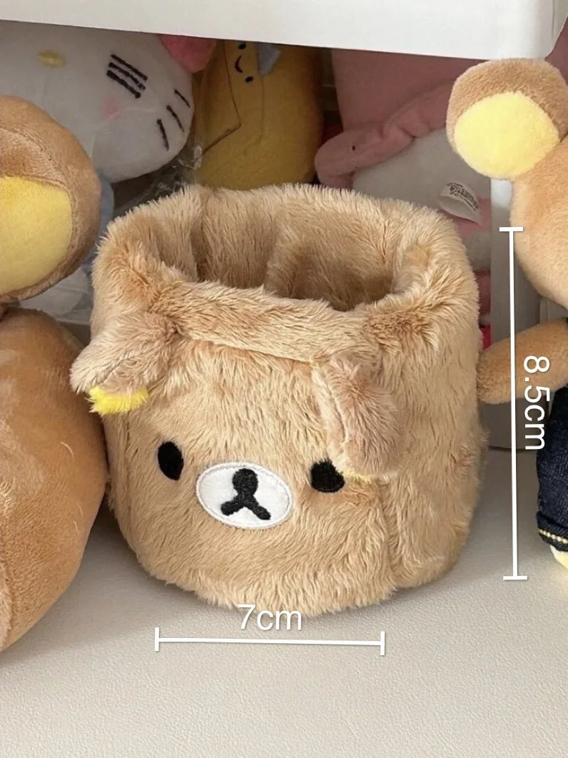Fluffy Rilakkuma Plush Pencil Holder