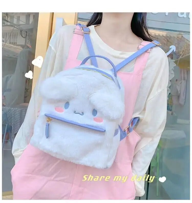 Fluffy Bloom Plush Backpack