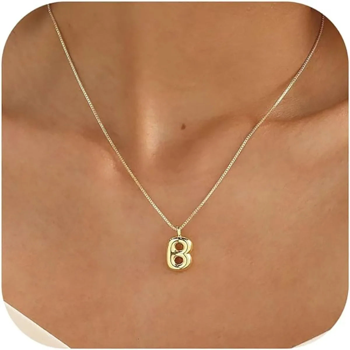 Chubby Bubble Gold Alphabet Pendant