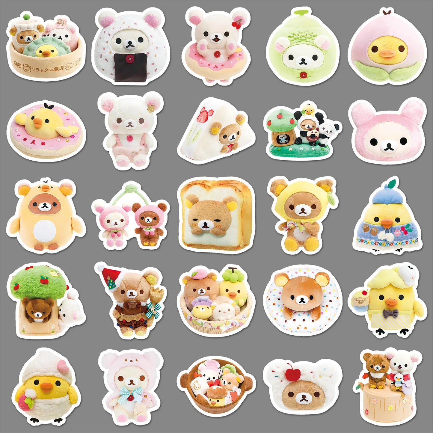 Rilakkuma Kawaii Snuggle Squad Stickers