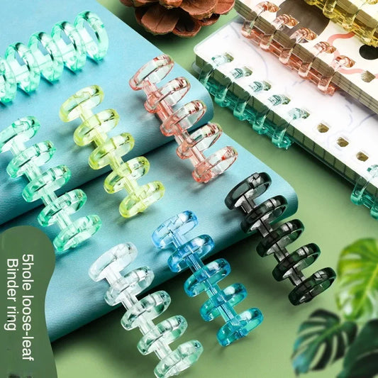 Crystal Coil 5-Hole Loose-Leaf Binder Rings