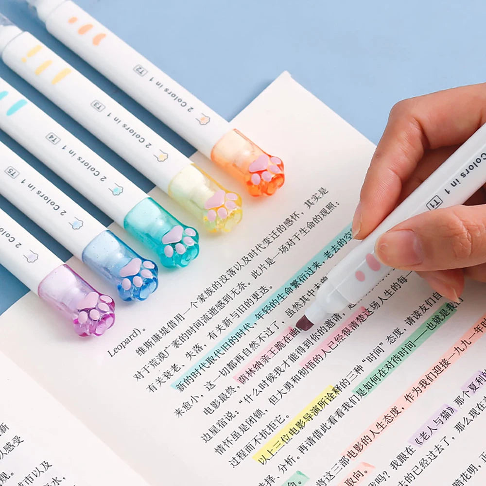 Kitty Paw Pop Duo Highlighter Pens