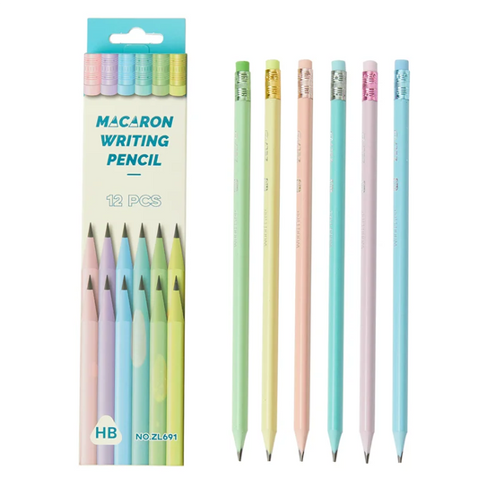 Sweet Macaron HB Pencil Set