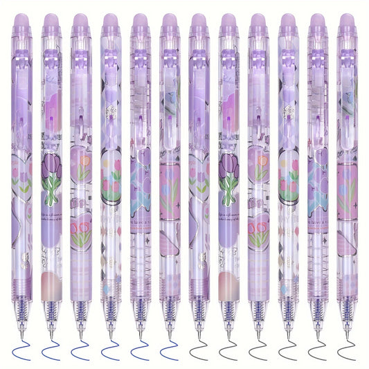 Purple Tulip Garden Erasable Pens
