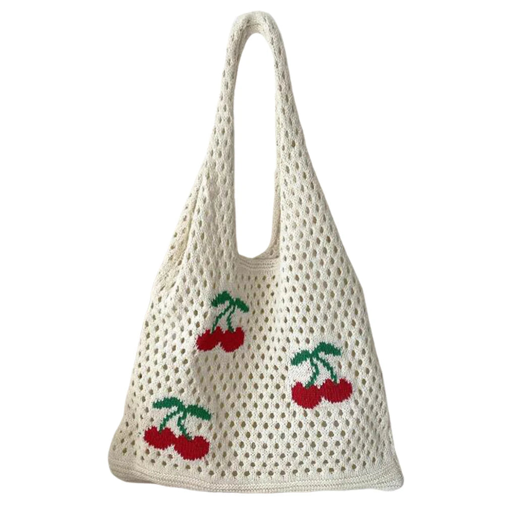 Berry Sweet Crochet Tote Bag