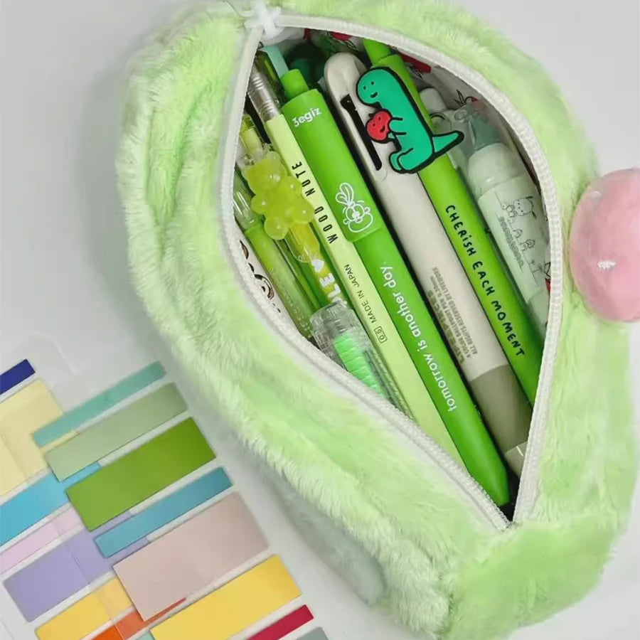 Matcha Roll Cake Plushie Pencil Case