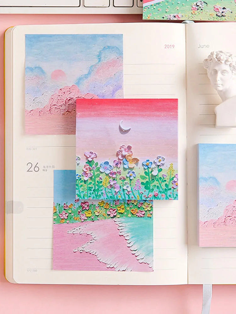 Pastella Landscape Painting Sticky Notes