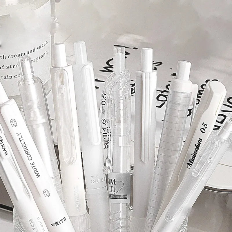 Smooth Scribble Monochrome Minimalist Gel Pen Set