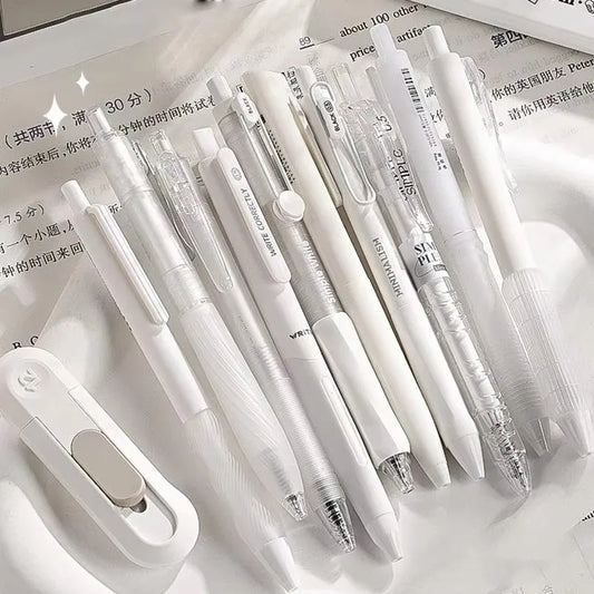 Smooth Scribble Monochrome Minimalist Gel Pen Set