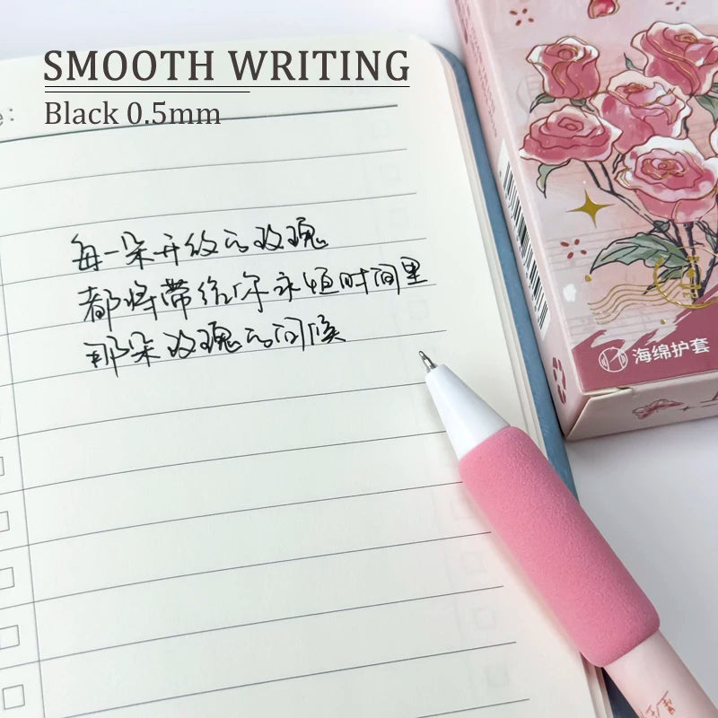 Rosy Twist Blossom Gel Pens