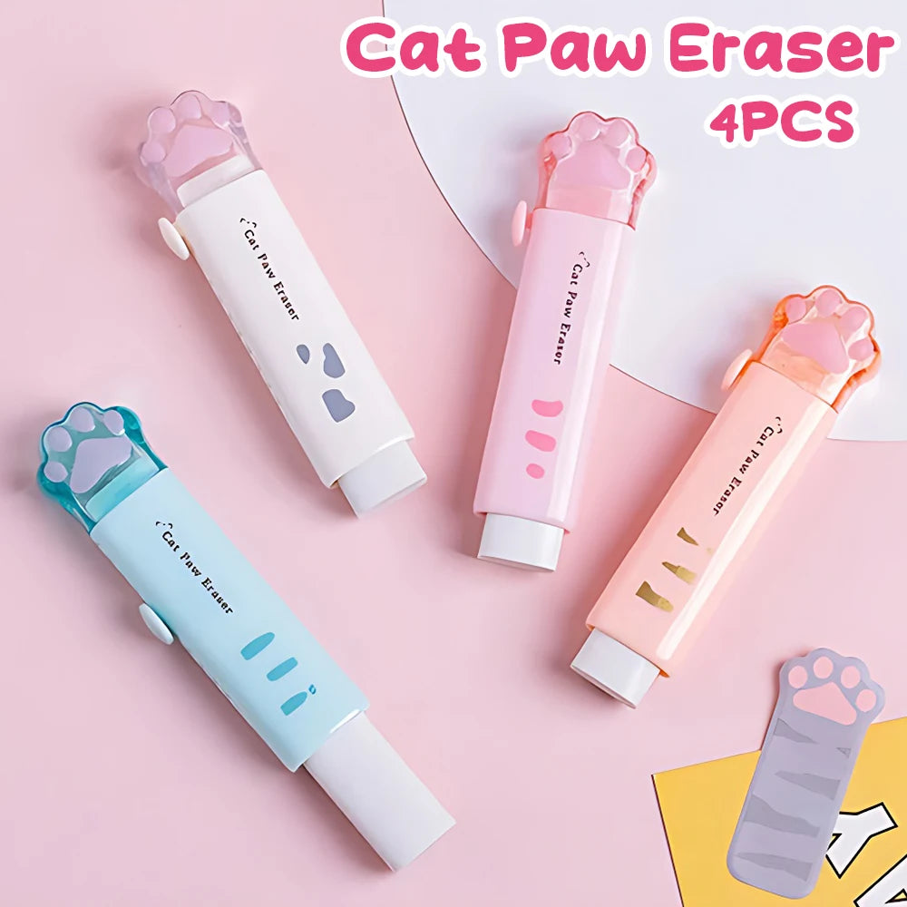 Squishy Paw Cat Paw Push-Pull Eraser
