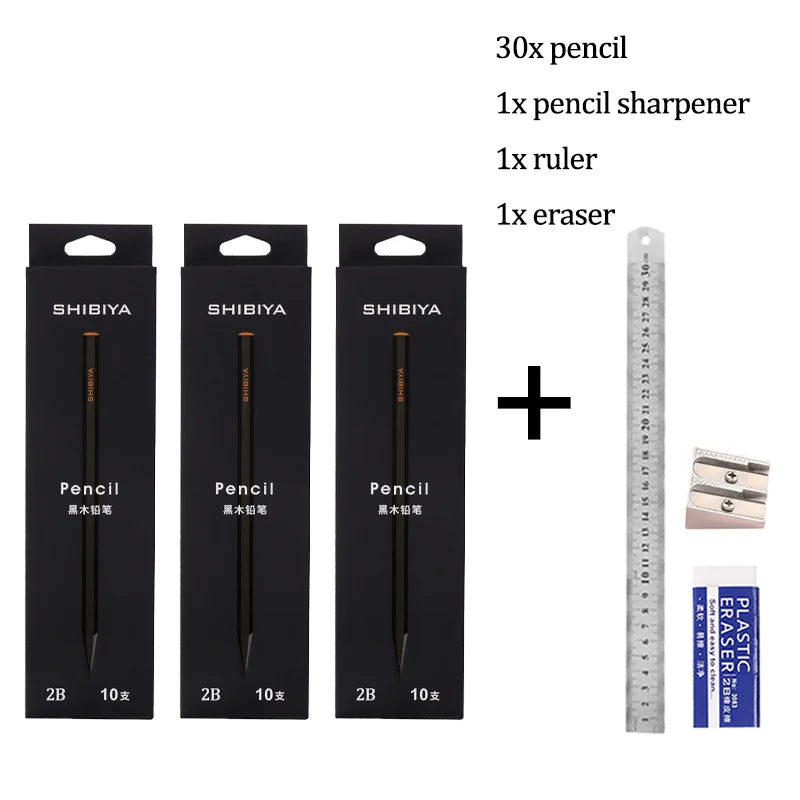 Black Velvet Pencil Set