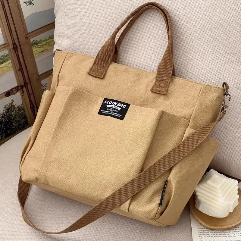 Pocket Perfect Minimalist Canvas Tote Bag