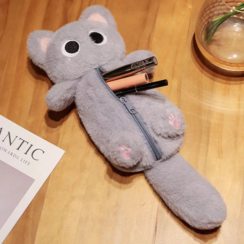 Huggy Snuggle Cat Plush Stationary Pouch