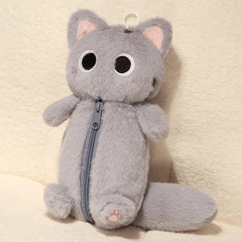 Huggy Snuggle Cat Plush Stationary Pouch