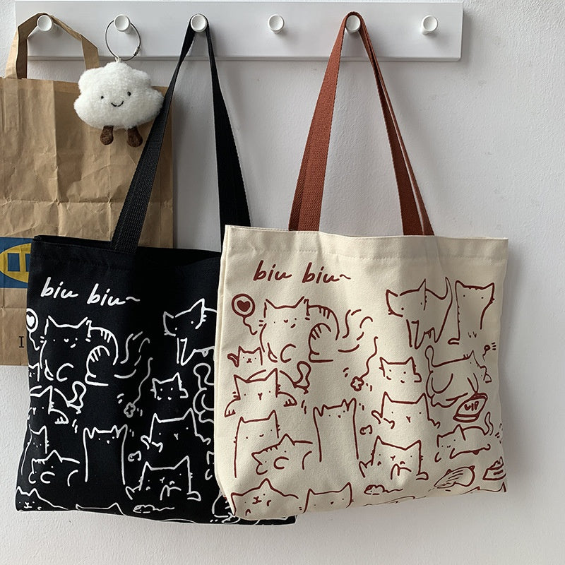 Meow & Friends Tote Canvas Tote Bag
