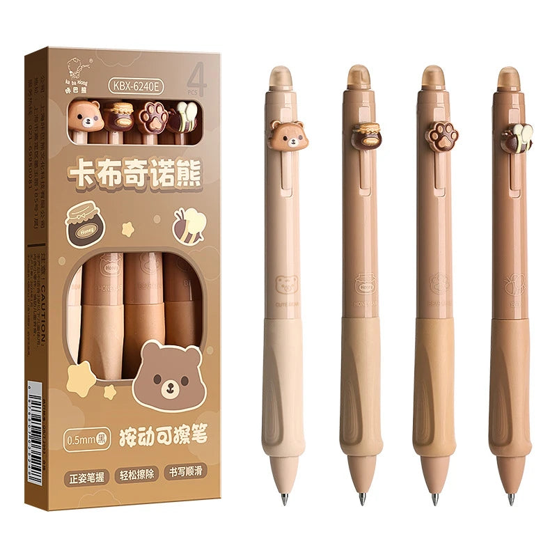 Peek-a-Boo Bear & Paw Charm Erasable Gel Pens