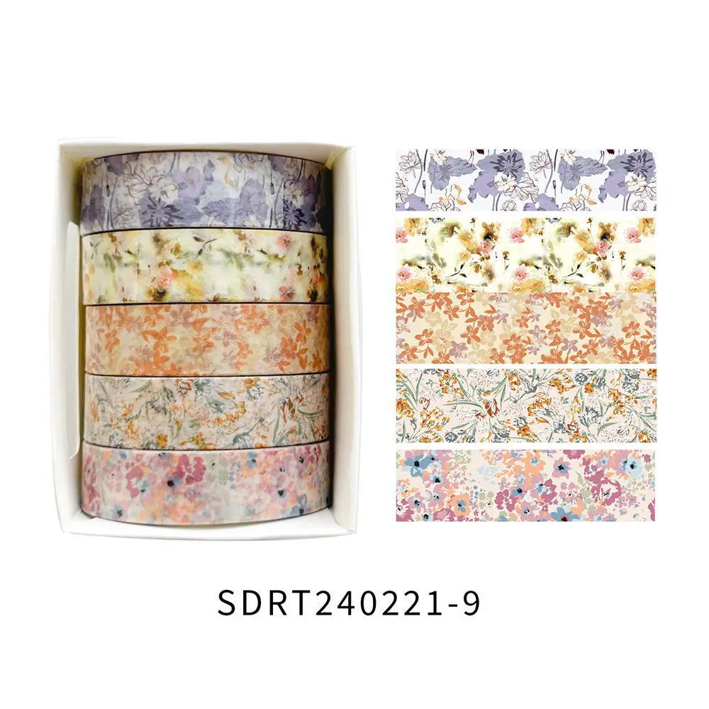Vintage Bloom Floral Washi Tape Set