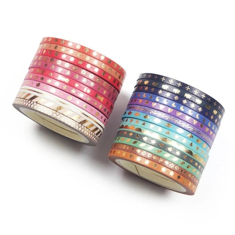 Foil Magic Rainbow Glitter Pattern Washi Tape Collection