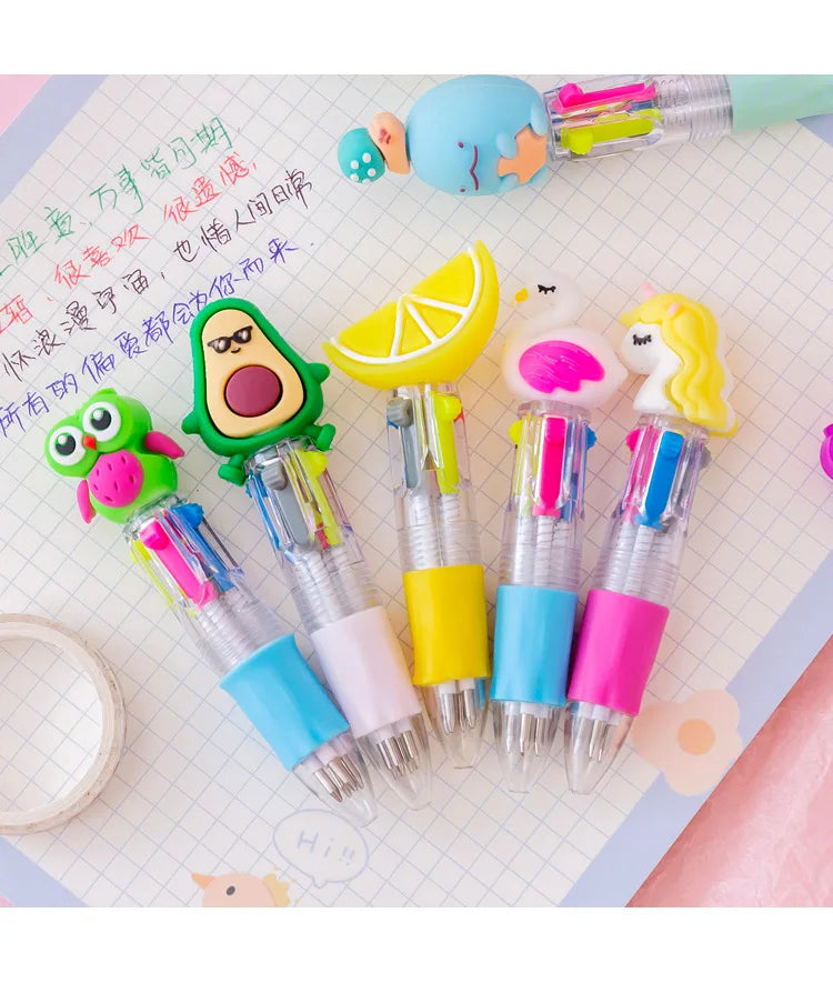 Kawaii Carnival Mini 4-Color Ballpoint Pens
