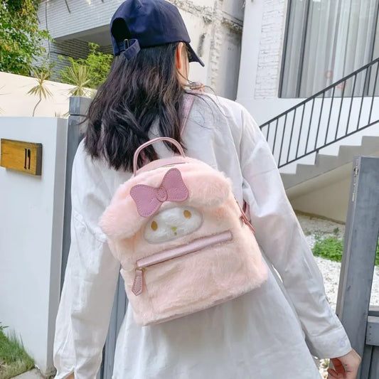 Fluffy Bloom Plush Backpack