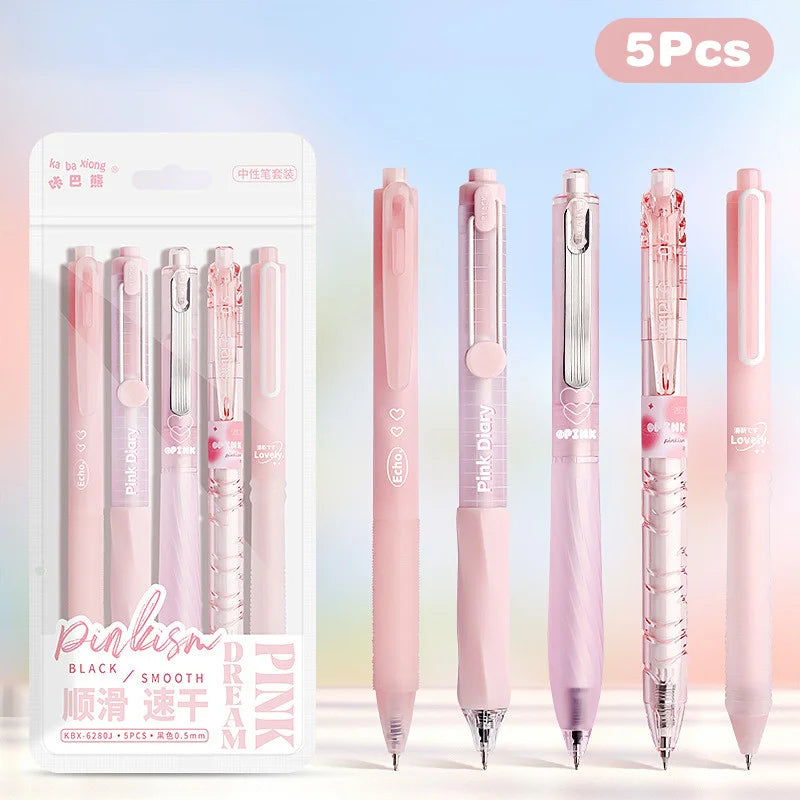 Smooth Scribble Monochrome Minimalist Gel Pen Set