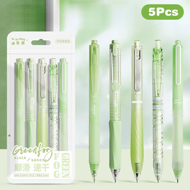 Smooth Scribble Monochrome Minimalist Gel Pen Set