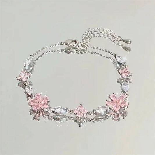 Cherry Blossom Dreams Zircon Bracelet