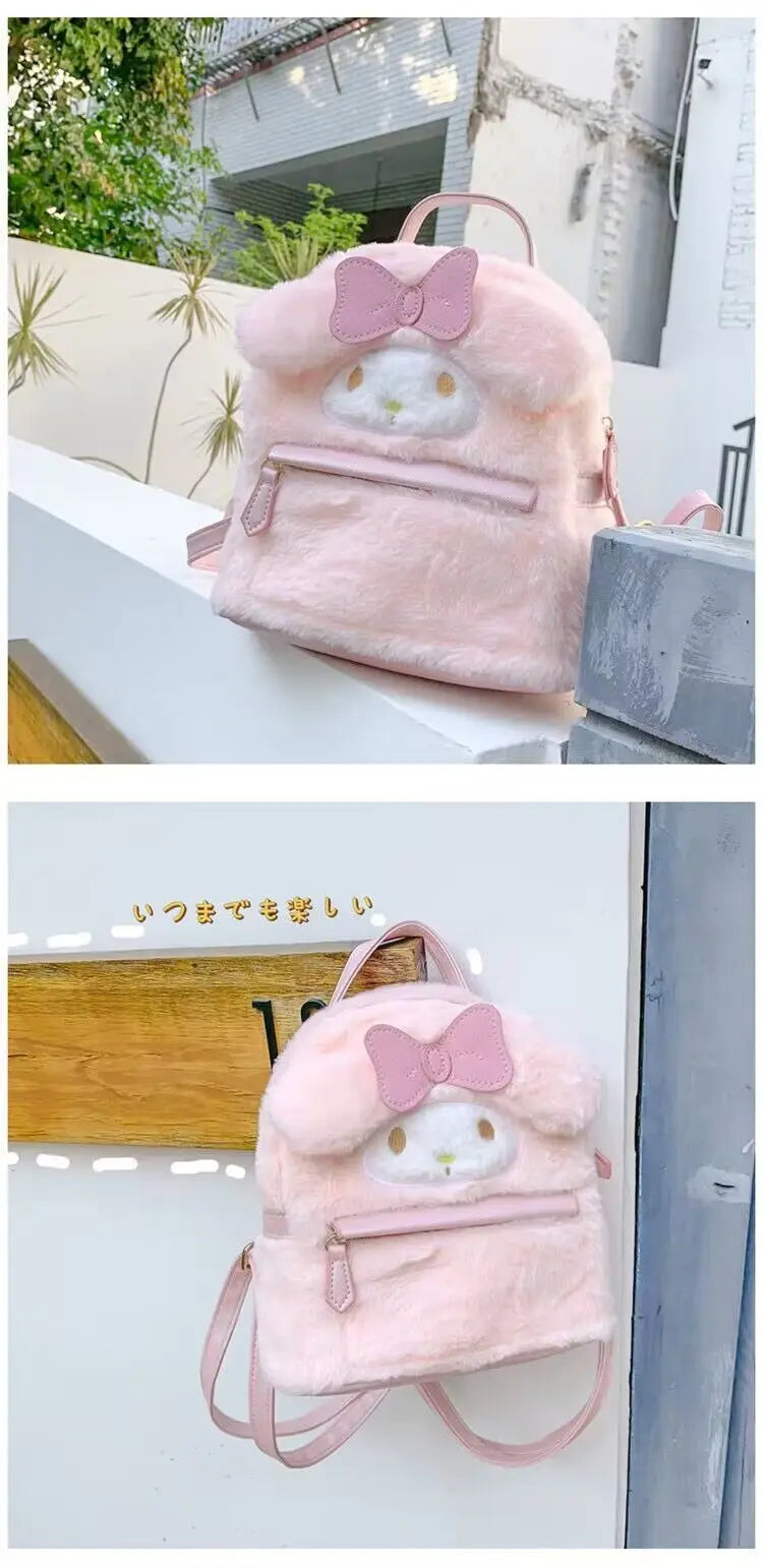 Fluffy Bloom Plush Backpack
