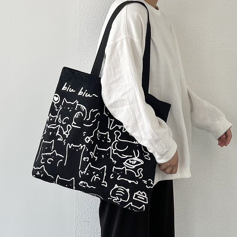 Meow & Friends Tote Canvas Tote Bag