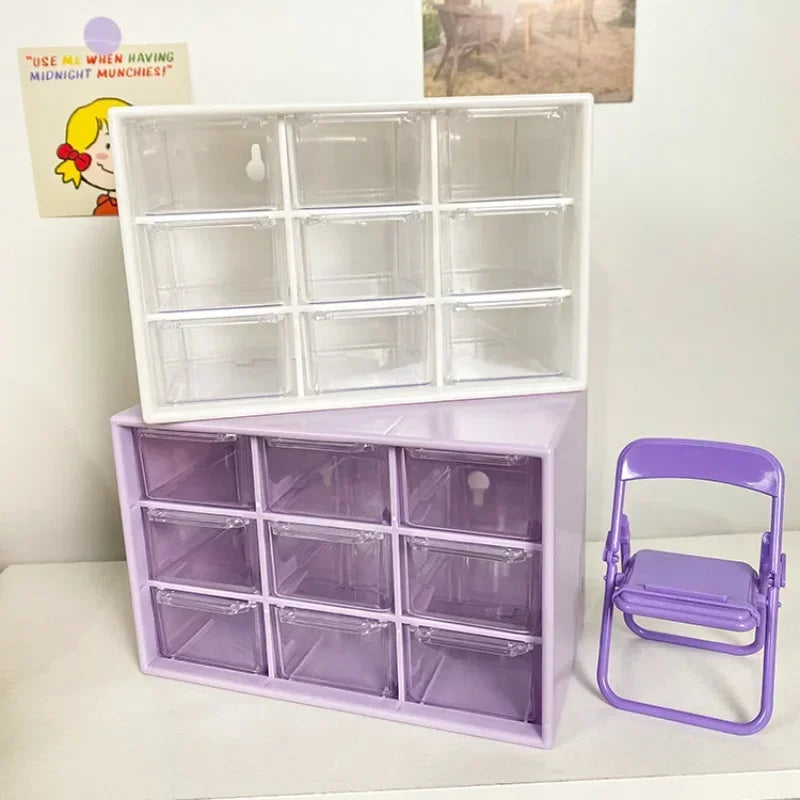 Pretty Pastel Storage 9 Grid Cubes Storage Drawers