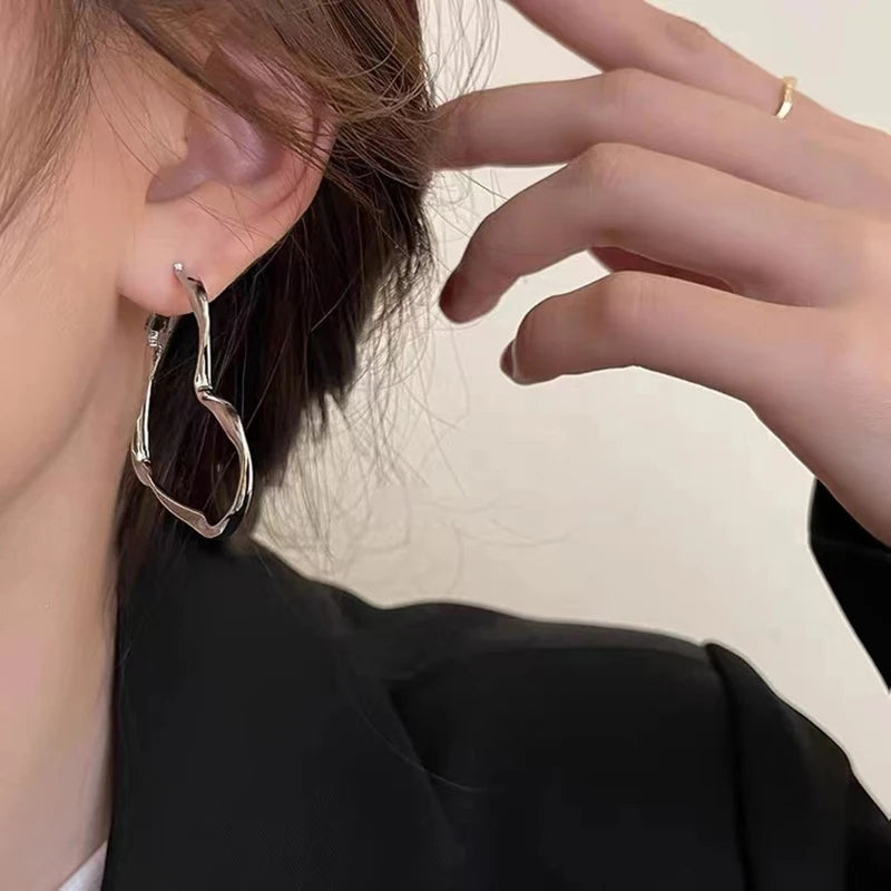 Twist Me Love Hoop Earrings