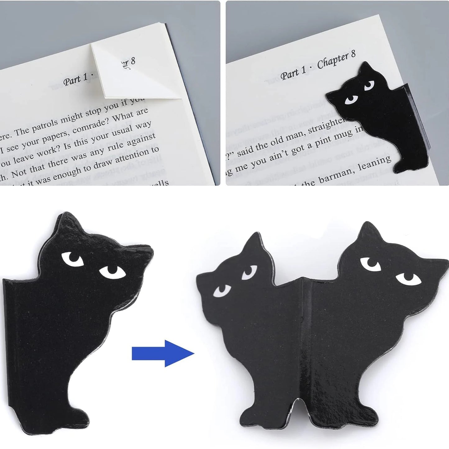 Shadow Cat Magnetic Bookmarks