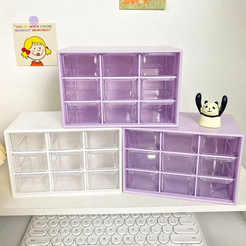 Pretty Pastel Storage 9 Grid Cubes Storage Drawers