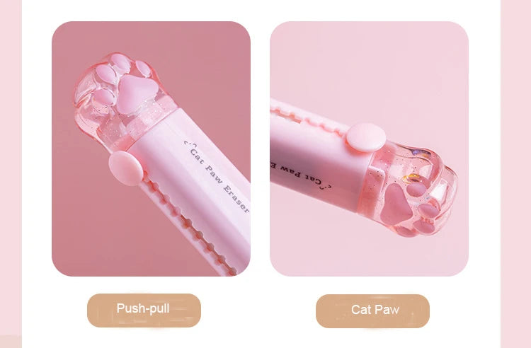 Squishy Paw Cat Paw Push-Pull Eraser