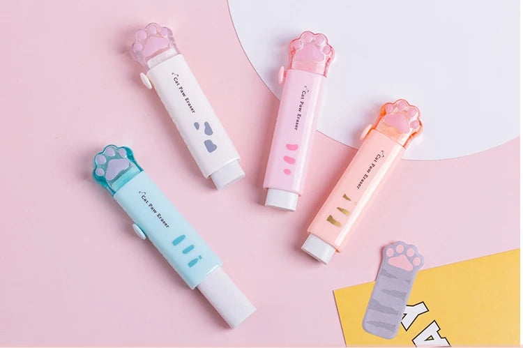 Squishy Paw Cat Paw Push-Pull Eraser
