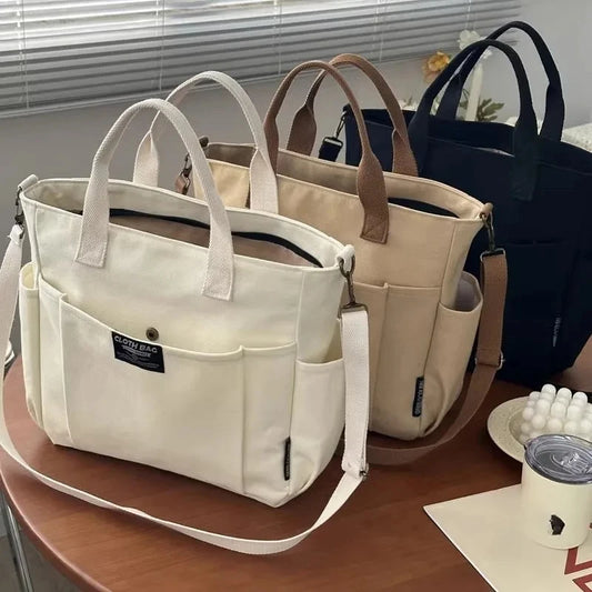 Pocket Perfect Minimalist Canvas Tote Bag