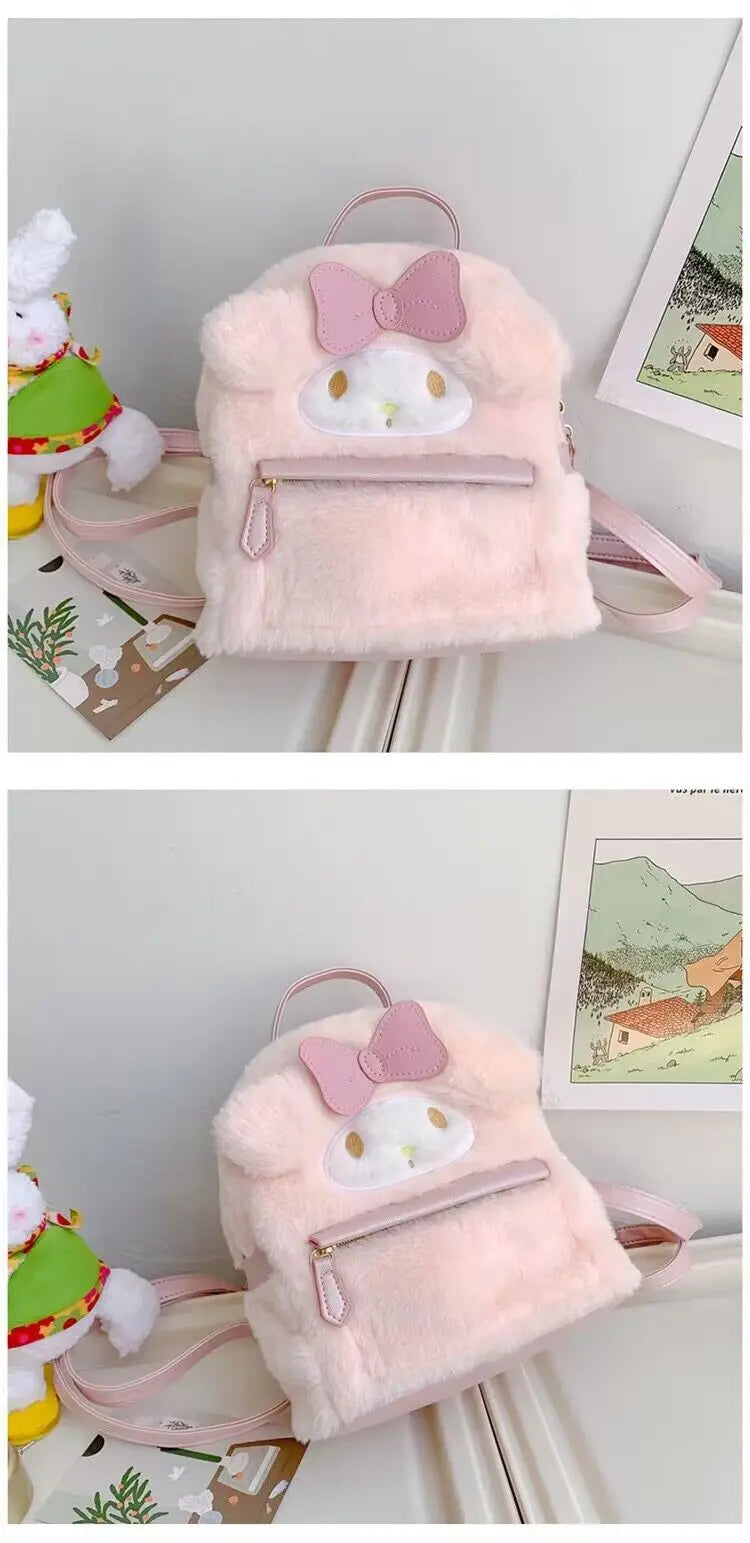 Fluffy Bloom Plush Backpack