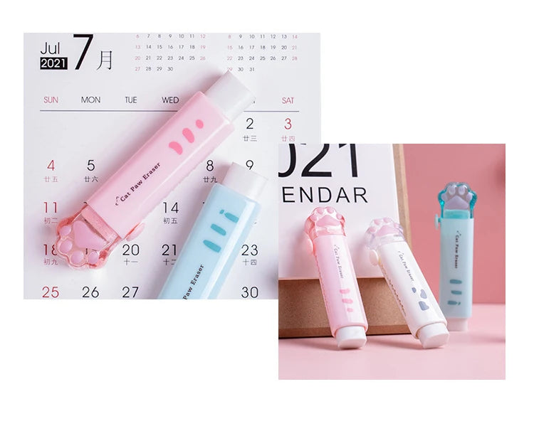 Squishy Paw Cat Paw Push-Pull Eraser