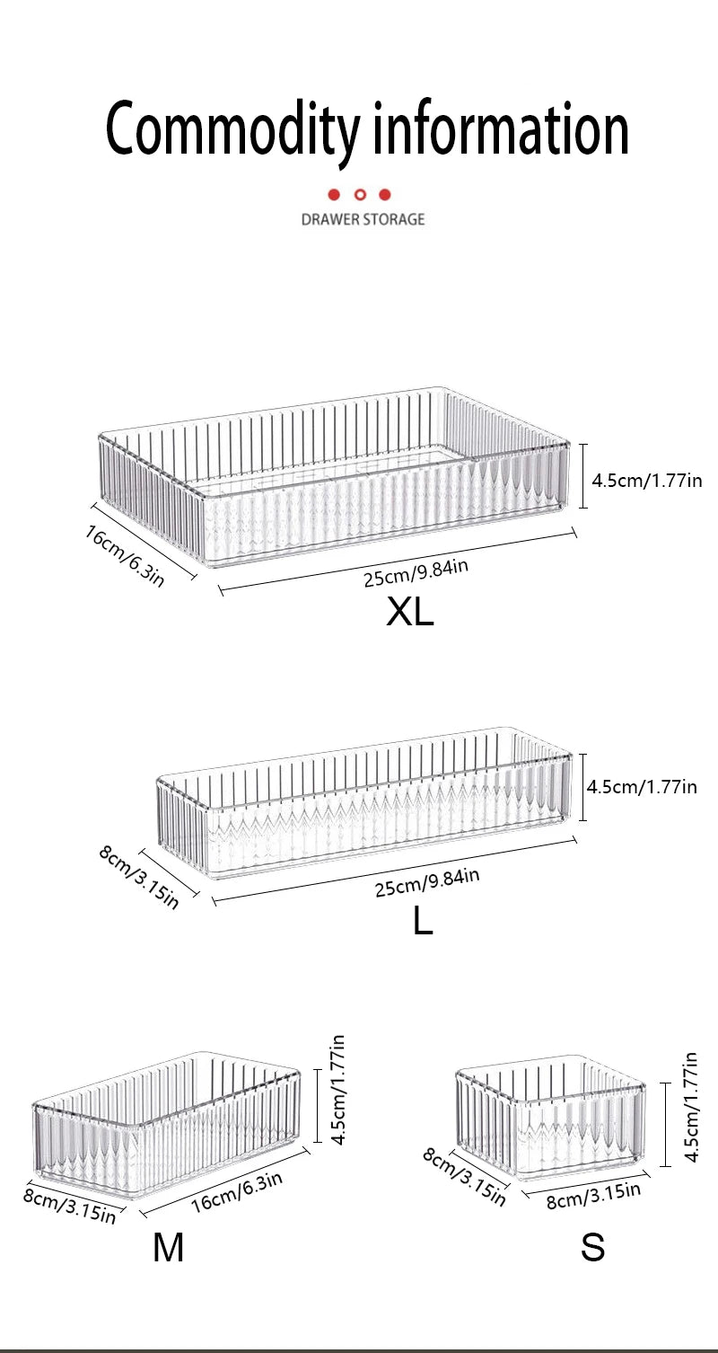 Glam Grid Multi-Compartment Drawer Organizers