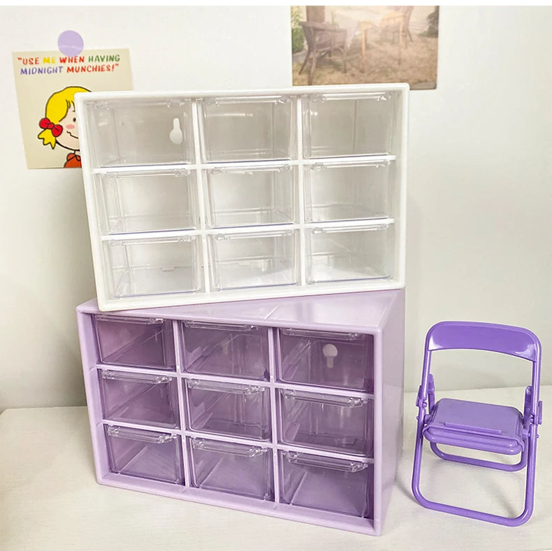 Pretty Pastel Storage 9 Grid Cubes Storage Drawers